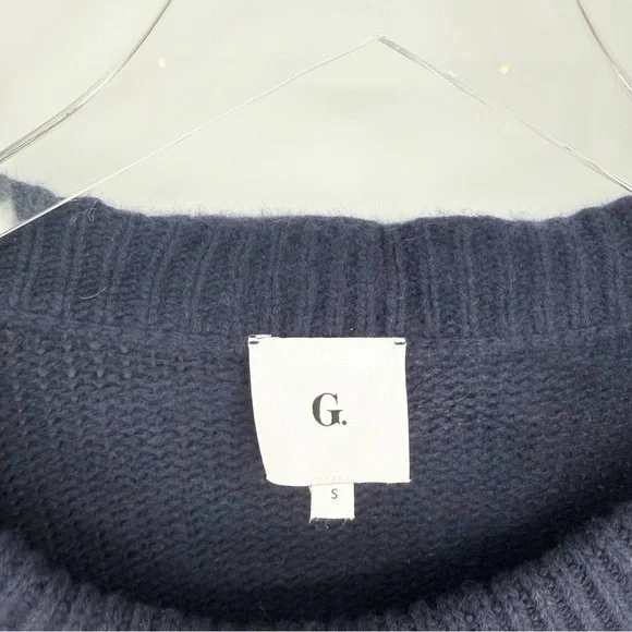 G. Label Merino Oversized Wool Sweater S Blue - Picture 5 of 6
